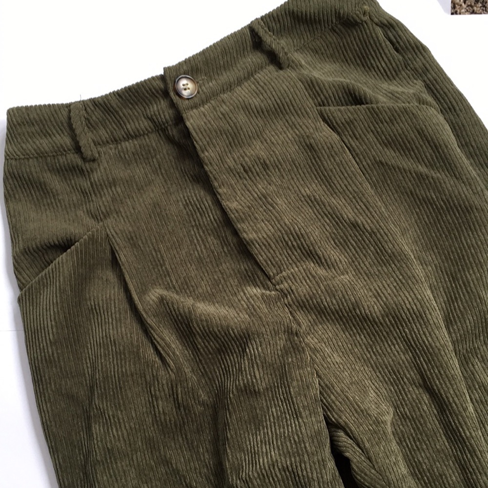 Green corduroy pants from shein